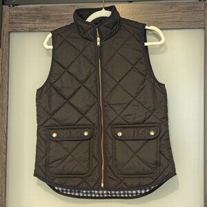 J Crew Black Quilted Women's Vest